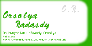 orsolya nadasdy business card
