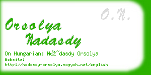 orsolya nadasdy business card